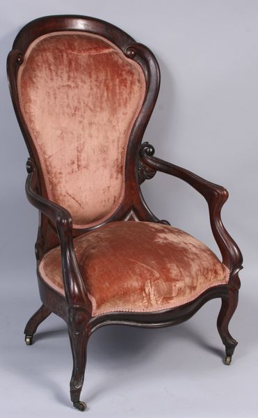 Appraisal: Belter rosewood laminated parlor chair 'Spoon' pattern h x w