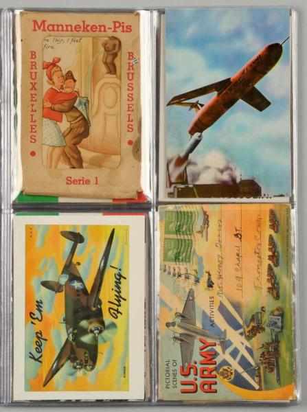 Appraisal: Lot of WWII Military Postcards Many with airplanes Hitler Goering