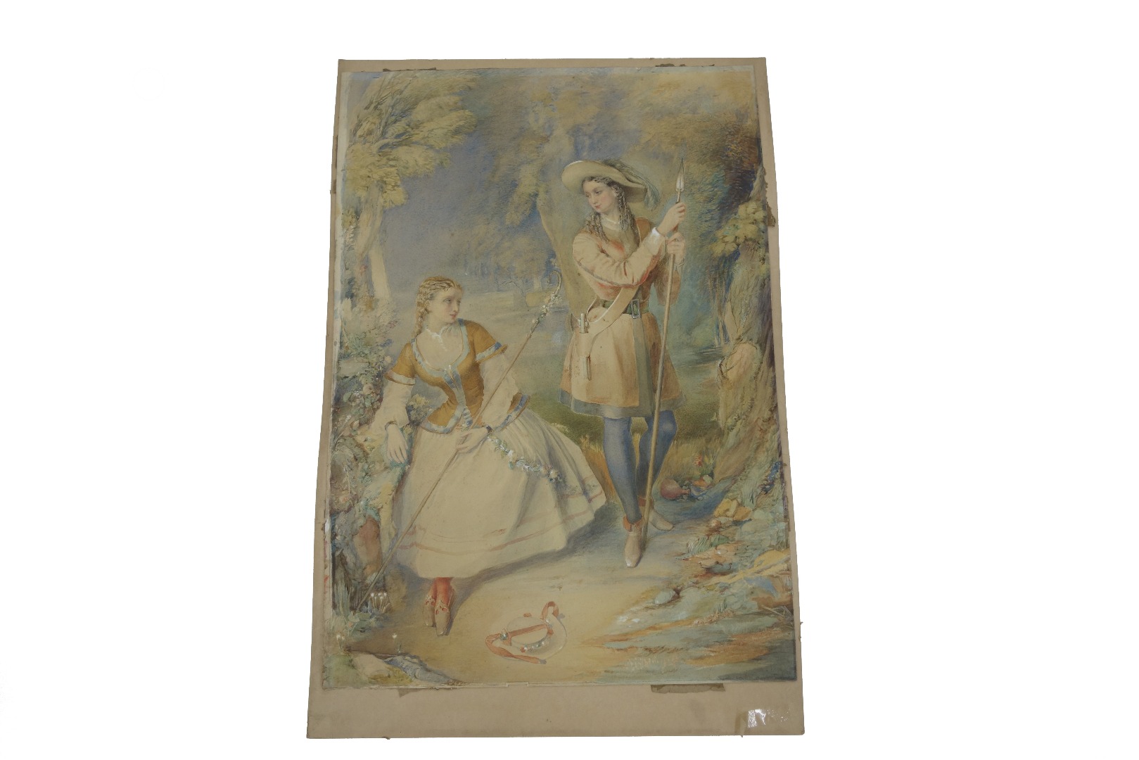 Appraisal: English School th Century A shepherdess and a huntress in