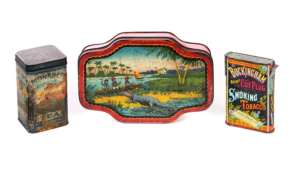 Appraisal: Antique Advertising Tins Good original condition Please Email or call