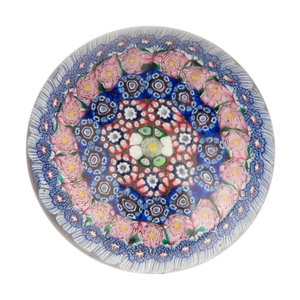 Appraisal: A Clichy Concentric Millefiori Glass Paperweight Mid- th Century having