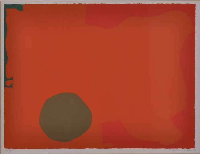 Appraisal: PATRICK HERON - UMBER DISK RED EDGE Serigraph in colors