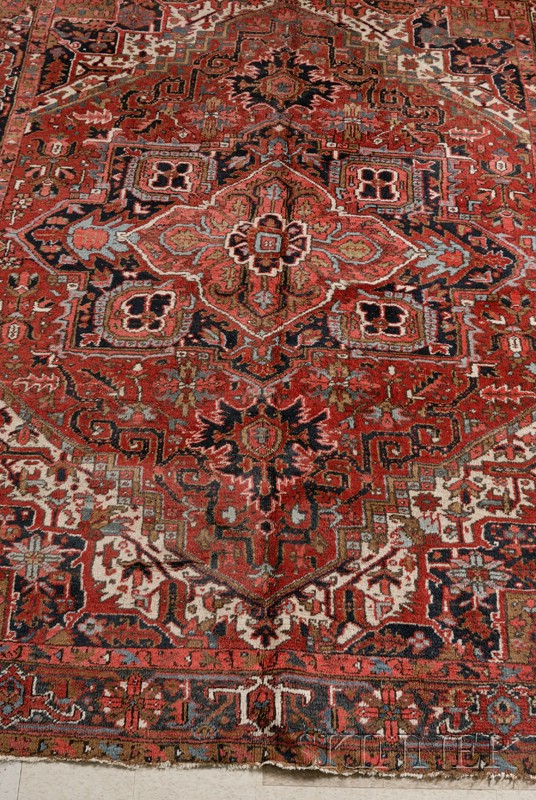 Appraisal: Heriz Carpet Northwest Persia second quarter th century slight end