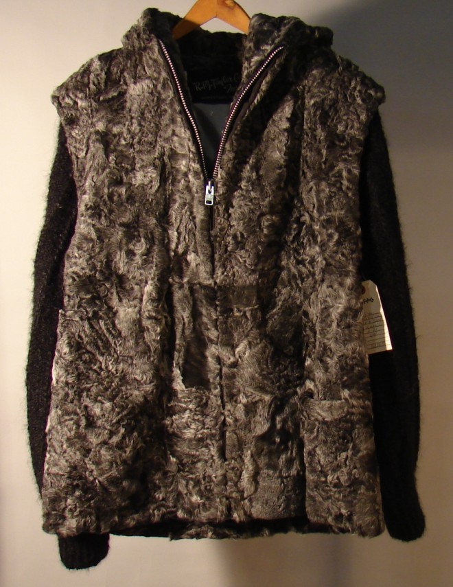 Appraisal: Wakara Russian - Hood vest style - Gray Sleeves Black