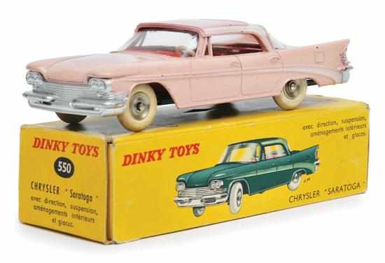 Appraisal: French Dinky Chrysler Saratoga pale pink with white roof trim