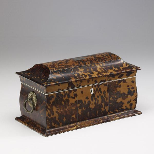 Appraisal: ENGLISH TORTOISESHELL Tea caddy th C x x