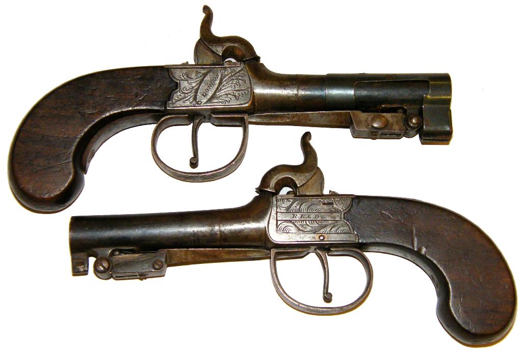 Appraisal: Pair of th century percussion pistols by Reed London each