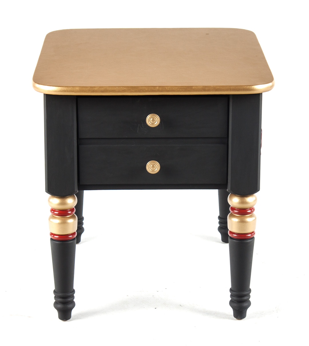 Appraisal: Contemporary designer side stand chinoiserie decorated single-drawer stand from the