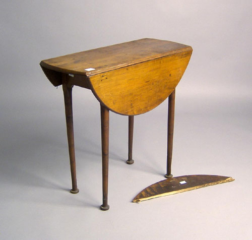 Appraisal: Diminutive Queen Anne maple drop leaf table ca h w