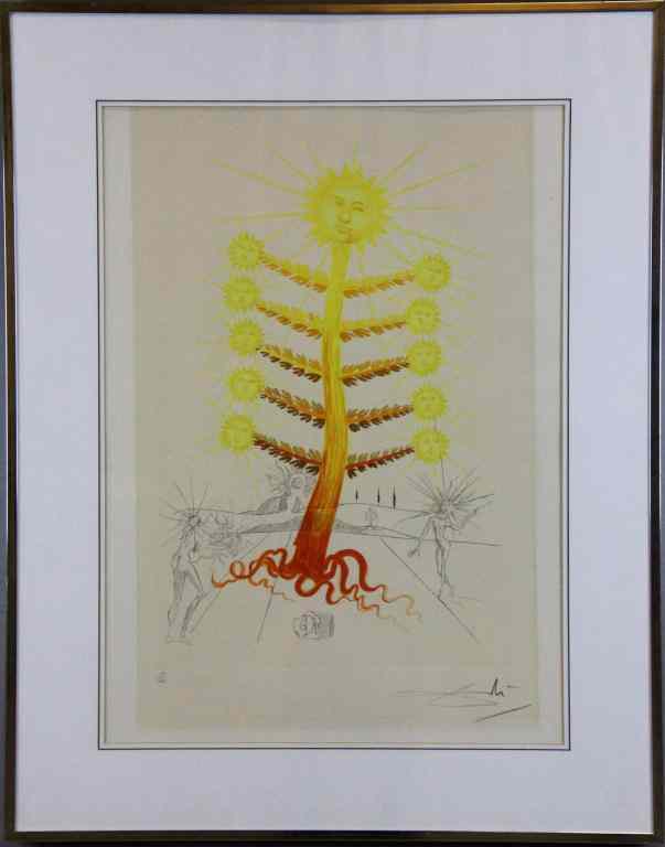 Appraisal: Salvador Dali Spanish - ''Helianthus Solifer'' Fields - E Photo-Lithograph