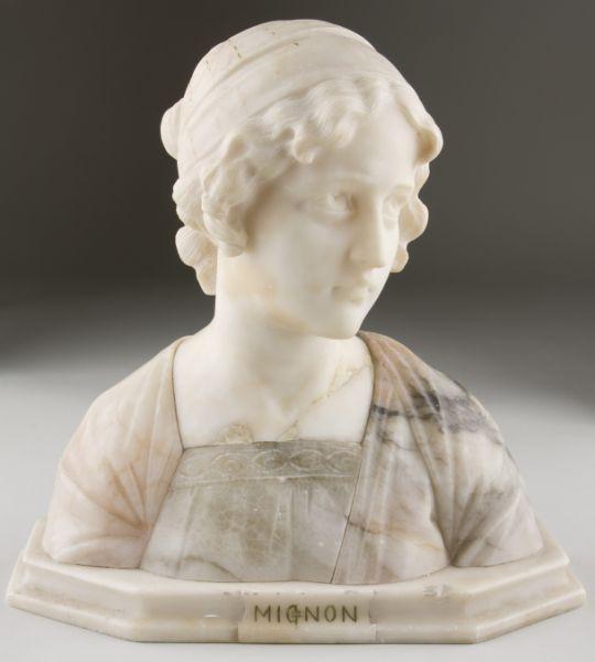 Appraisal: after Giovanni Bessi It - Mignon alabaster and marble bust