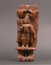 Appraisal: Carved Wooden Deity India ca th Century Carved hard wood