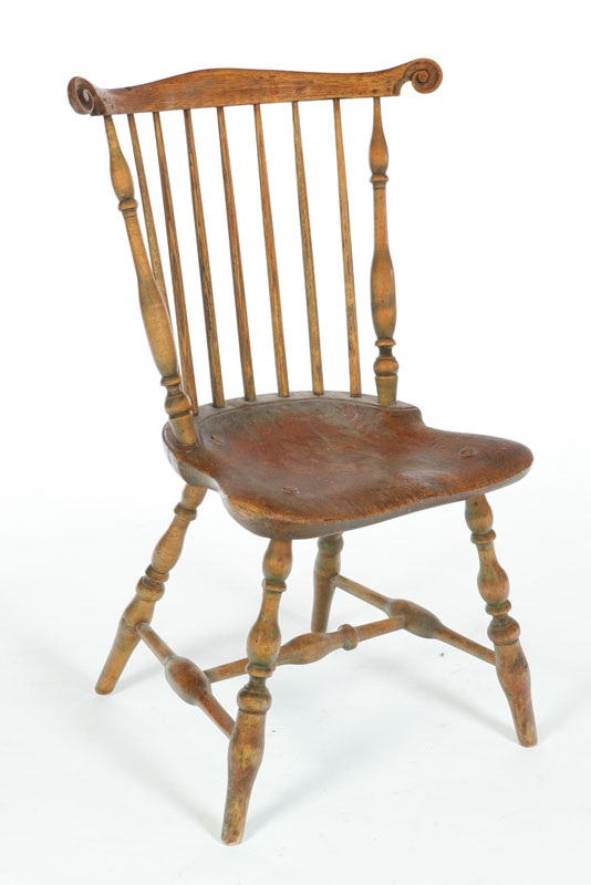 Appraisal: FAN-BACK WINDSOR SIDE CHAIR Rhode Island late th century mixed