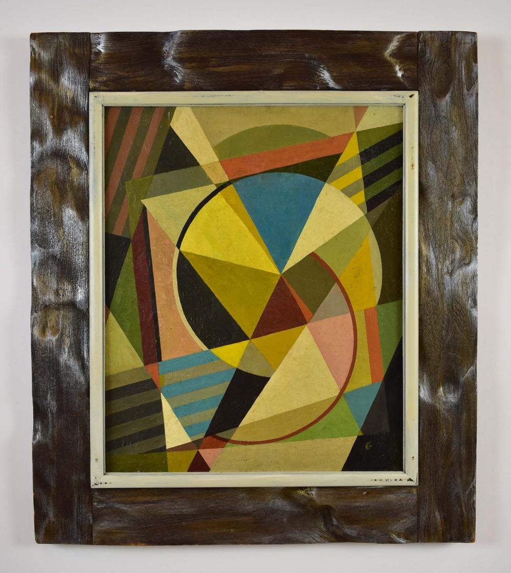 Appraisal: ATTRIBUTED TO ALBERT EUGENE GALLATIN AMERICAN - Untitled Abstract Initialed