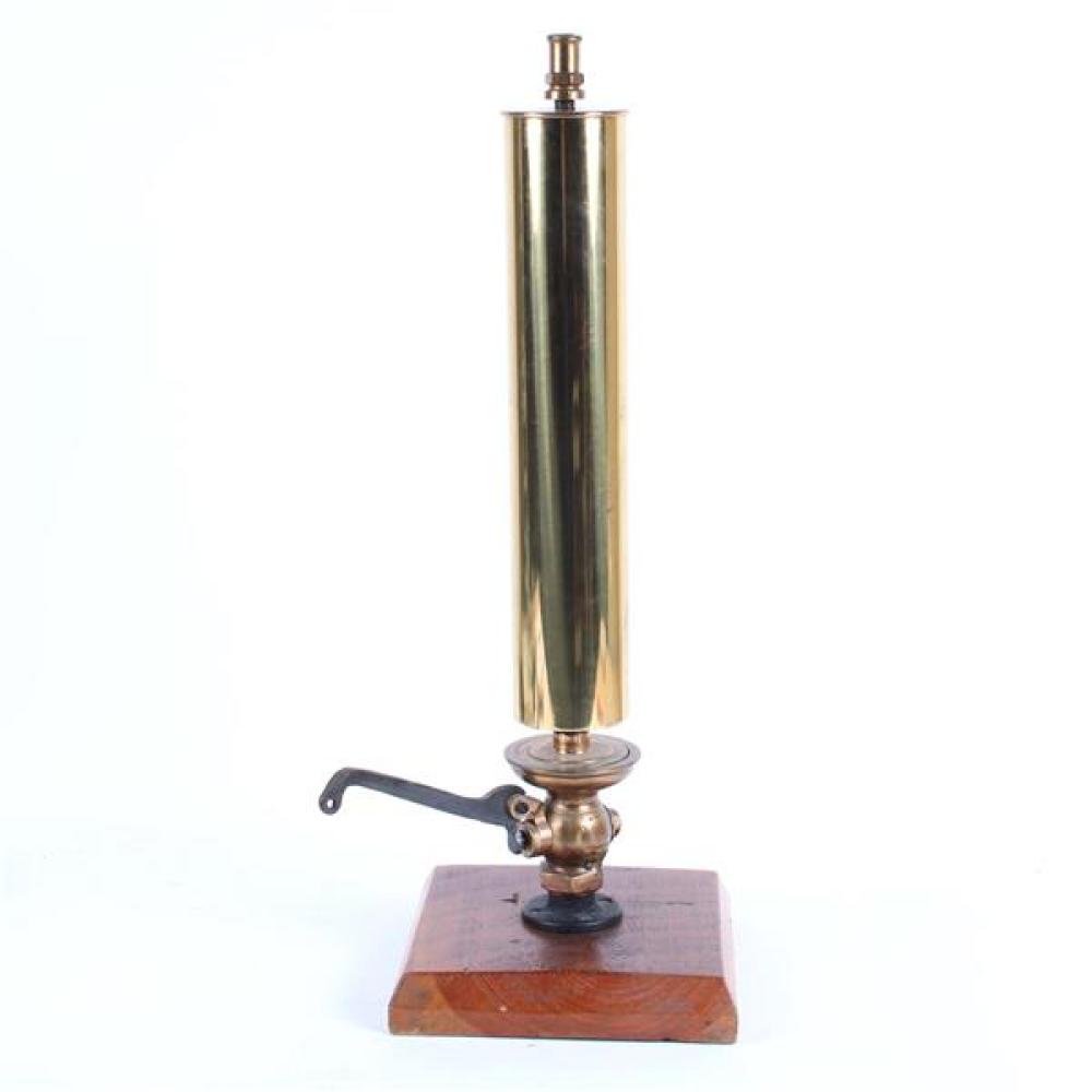 Appraisal: ANTIQUE MARITIME NAUTICAL LARGE BRASS SHIP'S STEAM WHISTLE MOUNTED ON