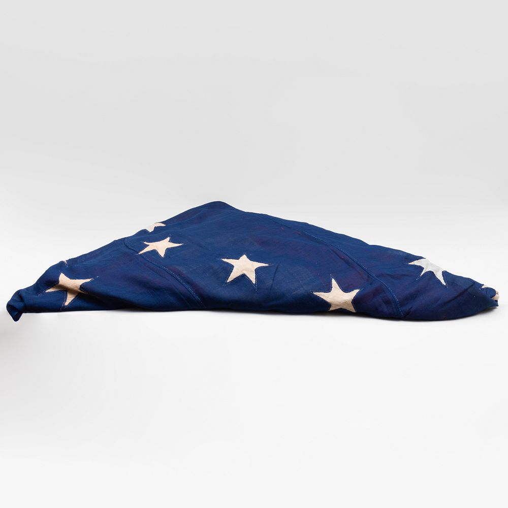 Appraisal: American Thirty-Seven Star Muslin Flag Inscribed in ink ' J