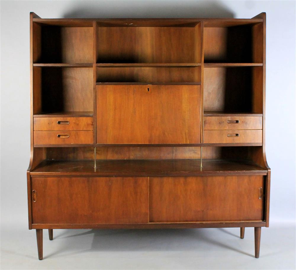 Appraisal: MID-CENTURY MODERN CABINET the wall cabinet with display shelves and