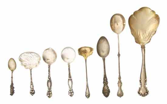 Appraisal: A Collection of American Sterling Silver Art Nouveau Spoons comprising