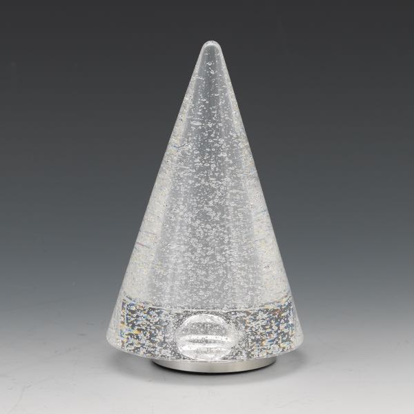 Appraisal: STEUBEN GLASS CHRISTMAS TREE x Glass Christmas tree with air