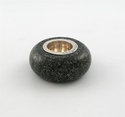 Appraisal: A late th century Scottish provincial silver mounted hardstone curling