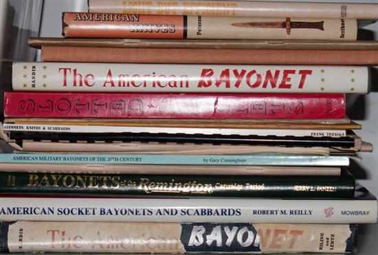 Appraisal: Eighteen reference books on military bayonet knives and scabbards includes