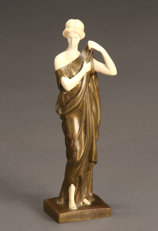 Appraisal: Continental Ormolu and Ivory Figure of a Classical Woman Circa