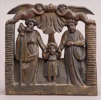 Appraisal: SMALL CARVED PANEL x x in Provenance From Oldwalls the