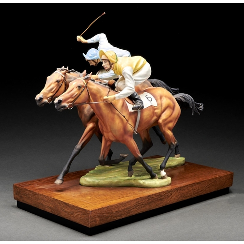 Appraisal: A Royal Worcester equestrian model of 'By a Short Head'