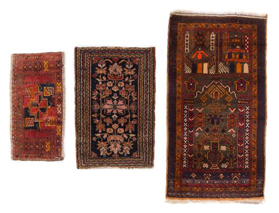 Appraisal: Sale Lot Three Persian Wool Rugs early to mid- th