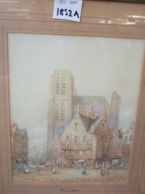 Appraisal: Henry Schafer - Abbeville Normany watercolour signed and inscribed cm