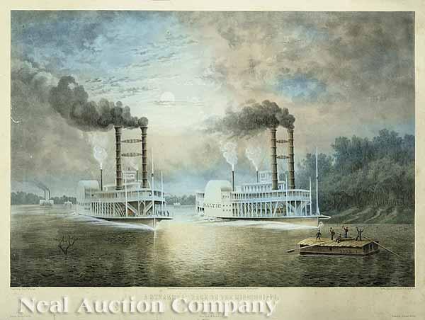 Appraisal: After George Fuller American - active New York A Steamboat