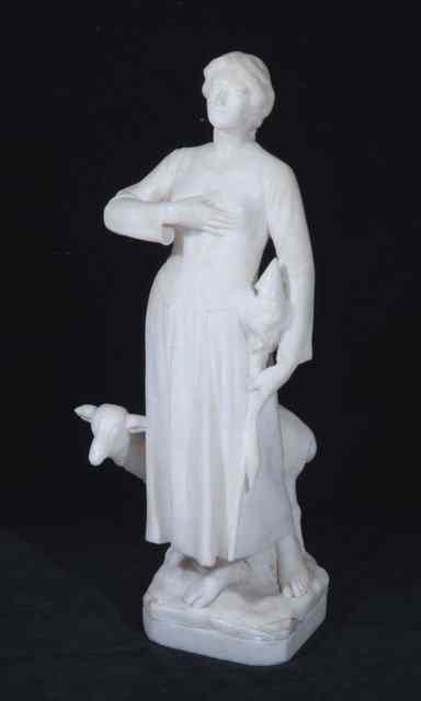 Appraisal: ANTONIA FRILLI th th Century A woman with lamb sculpture