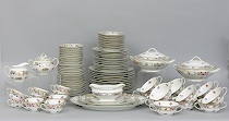 Appraisal: Dresden China Dinner Service for Twelve Germany ca Overall ivory