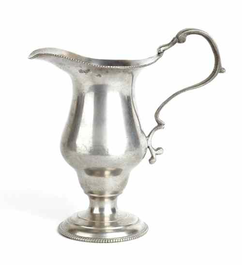 Appraisal: Philadelphia pewter creamer attributed to Parks Boyd ca h