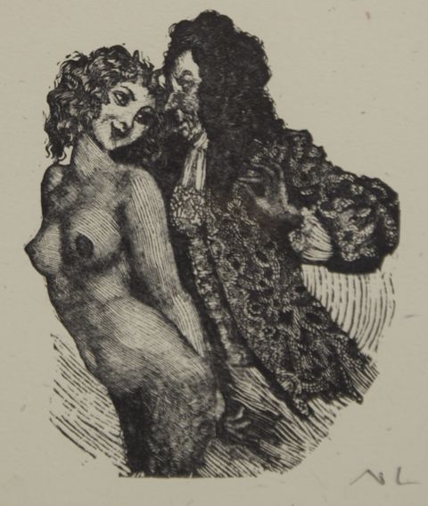 Appraisal: Norman Lindsay - Eve woodblock print signed 'N L' lower