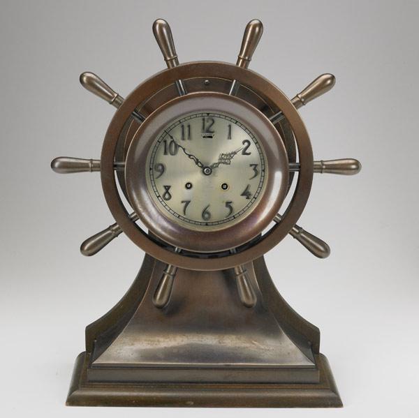 Appraisal: CHELSEA SHIP S CLOCK With bronze case time and strike