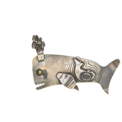 Appraisal: SAM KRAMER - Whale brooch New York s s Sterling