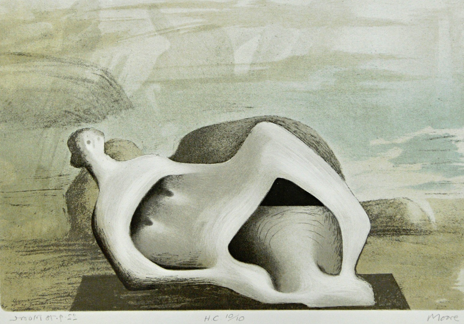 Appraisal: Henry Moore - Mother and child colour lithograph signed and