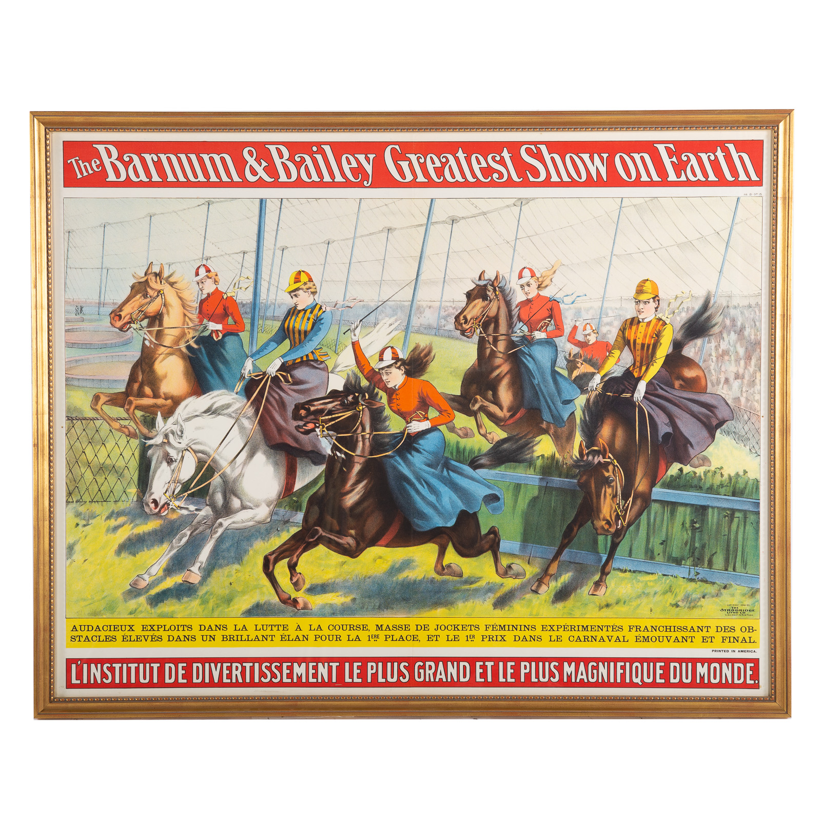 Appraisal: BARNUM BAILEY LITHOGRAPH AD POSTER The Barnum Bailey Greatest Show