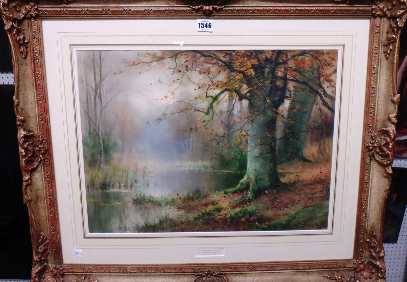 Appraisal: Thomas Tayler Ireland fl -c The woodland glade watercolour signed