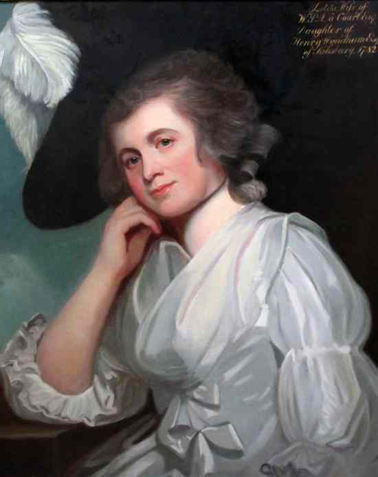 Appraisal: After George Romney oil on canvas Portrait of Letitia wife