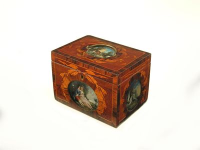 Appraisal: A th century continental mahogany and marquetry inlaid rectangular tea