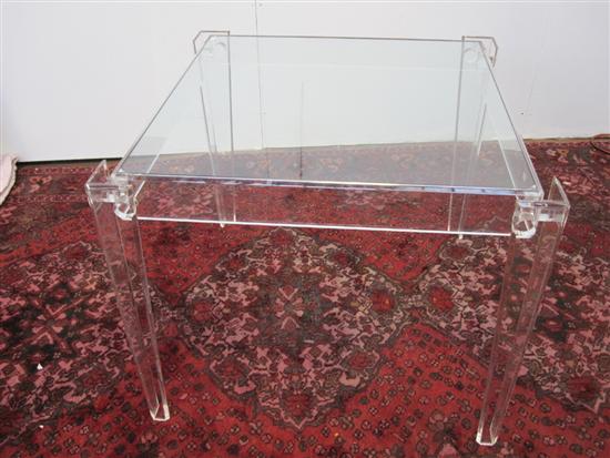 Appraisal: GAMES TABLE A th C modern lucite games table of