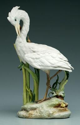 Appraisal: Cybis white heron marked on side Cybis No base with