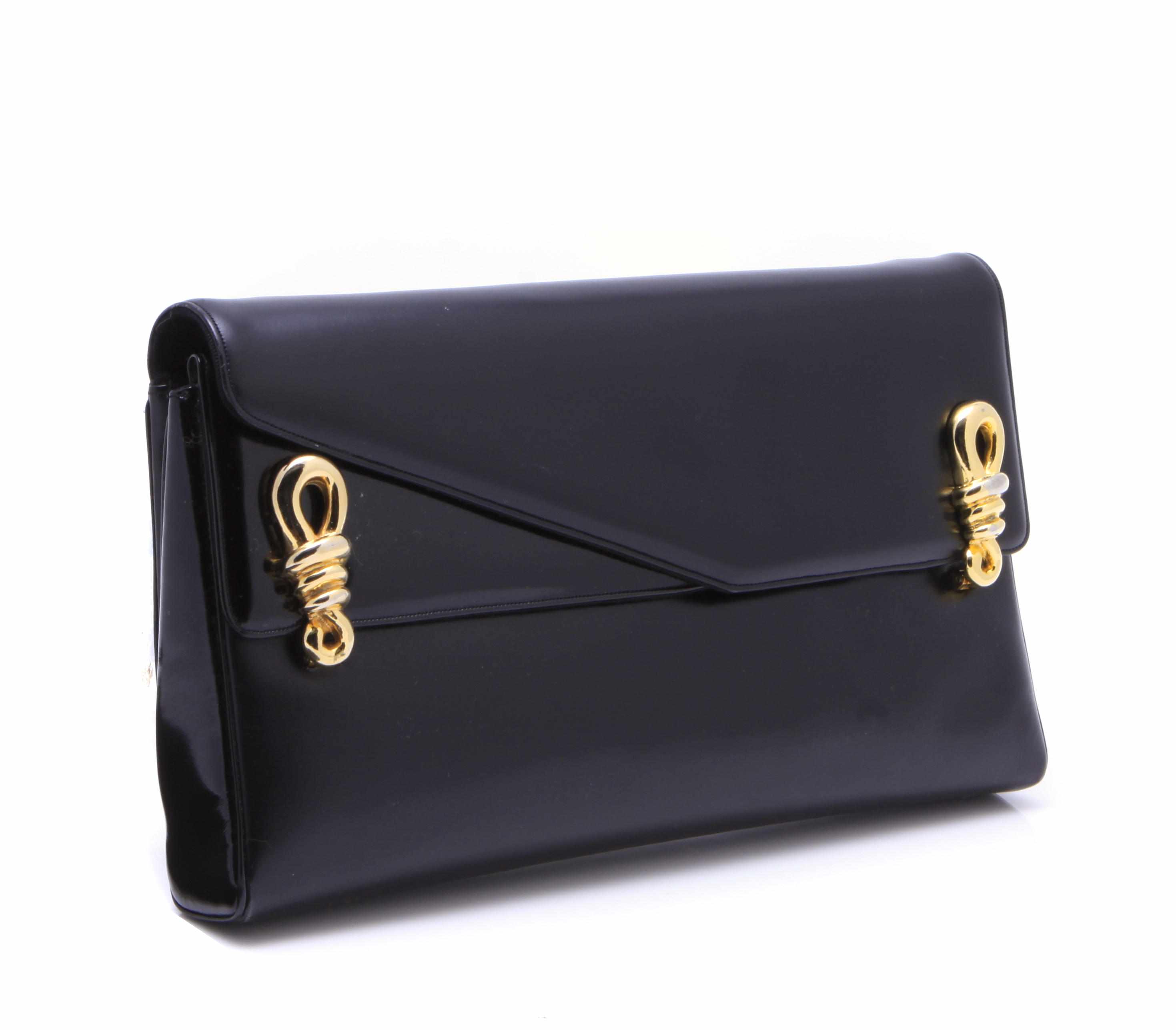 Appraisal: A Judith Leiber black leather shoulder bag height in width