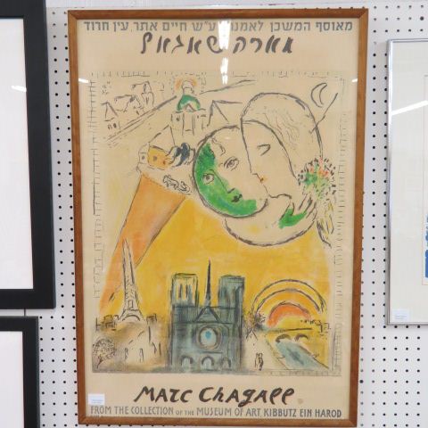 Appraisal: Marc Chagall lithograph poster From the collection of Art Kibbutz