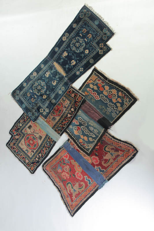 Appraisal: FOUR SADDLE RUGS China Tibet late th-early th century Tan