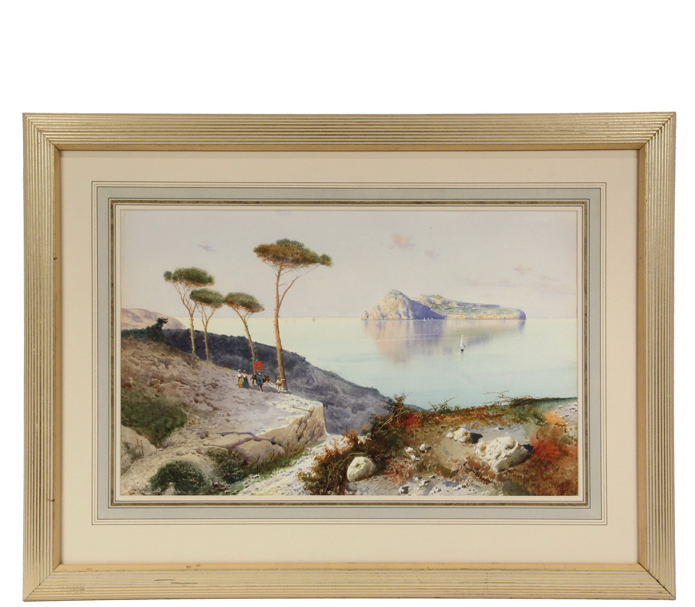 Appraisal: FEDERICO SCHIANCHI Italy - - Isle of Capri gouache on