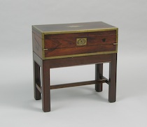 Appraisal: An Antique English Travelling Desk on a Modern Stand An