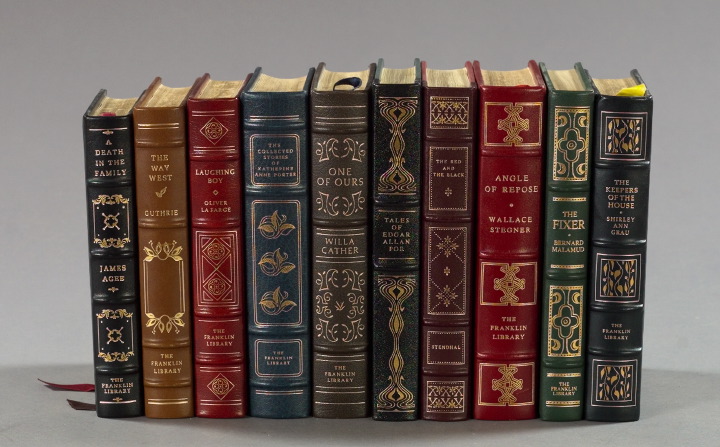 Appraisal: Collection of Approximately Twenty-Five Volumes of Decorative Leather-Bound Books including